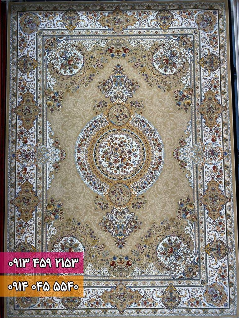 فرش طرح فاخر زمینه بژ 1