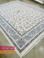 فرش طرح مروارید کرم