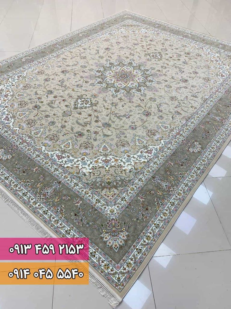 فرش طرح نیلی صدفی