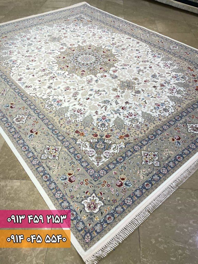 فرش طرح پنبه سفید