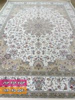 فرش طرح گلنار سفید 1