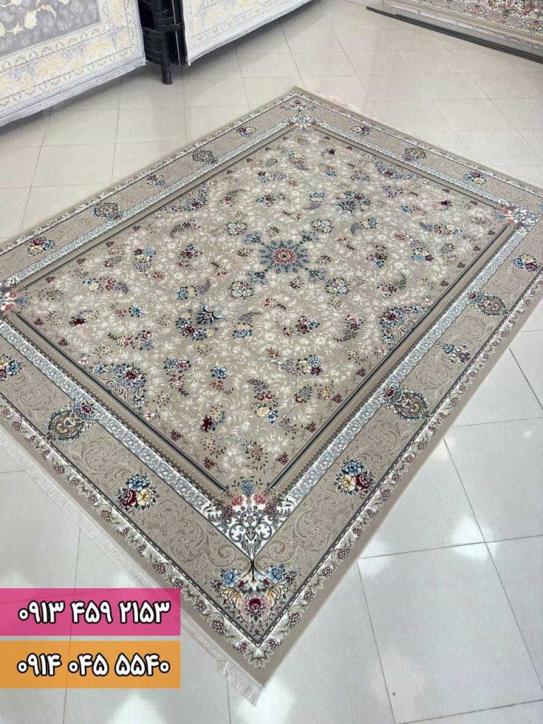 فرش طرح مجنون بژ